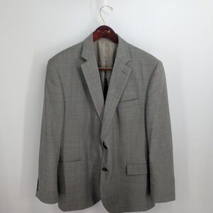 Stafford Travel Stretch Two Button Front Classic‎ Fit Suit Blazer Gray Size 46 R